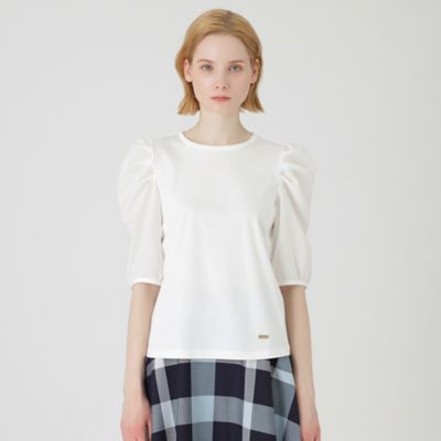 ＜BLUE LABEL CRESTBRIDGE (Women)＞スリーブコンシャスカットソー（５５Ｐ０４１３８＿＿）