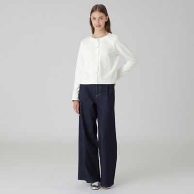 ブルーレーベルクレストブリッジ クリアコンパクト裏毛カーディガン ネイビー M ブルーレーベル・クレストブリッジ BLUE LABEL CRESTBRIDGE