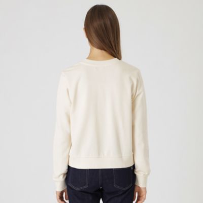 未使用 BLUE LABEL CRESTBRIDGE ブルーレーベル エンブレムフロッキープルオーバー トレーナー 38 長袖 レディース AT1652A32 未使用 BLUE LABEL CRESTBRIDGE ブルーレーベル エンブレム