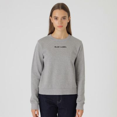 未使用 BLUE LABEL CRESTBRIDGE ブルーレーベル エンブレムフロッキープルオーバー トレーナー 38 長袖 レディース AT1652A32 未使用 BLUE LABEL CRESTBRIDGE ブルーレーベル エンブレム