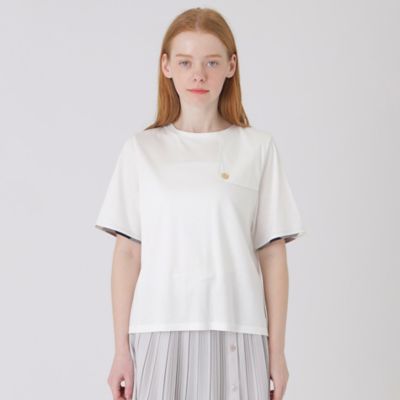 ＜BLUE LABEL CRESTBRIDGE (Women)＞【Ｂｌｕｅ　Ｌａｂ：ＥＺＵＭｉ】クールコットンスムースカットソー（５５Ｐ０８１５６＿＿）