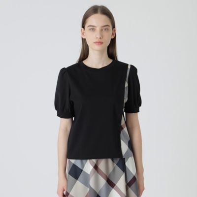 BLUE LABEL CRESTBRIDGE (Women)/ブルーレーベル・クレストブリッジ コンパクトピマスムースコンビＴシャツ（５５Ｐ０８５９５＿＿）