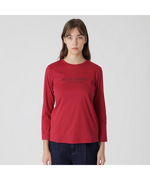 ロゴプリントロングTシャツ(55P10470__) | BLUE ロゴプリントロングTシャツ(55P10470__) | BLUE