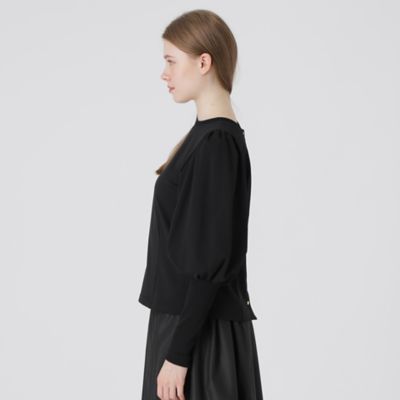 【新品】♡ブルーレーベルクレストブリッジ♡バックレースプルオーバーニット♡ フロッキーロゴプルオーバー（55P06411＿＿） | BLUE