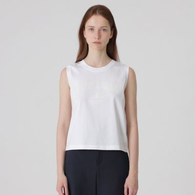 ＜BLUE LABEL CRESTBRIDGE (Women)＞グラフィックロゴノースリーブＴシャツ（５５Ｐ１３５４７＿＿）