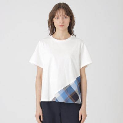 コンパクトピマスムースバイアスチェックＴシャツ（５５Ｐ１４５３５＿＿）