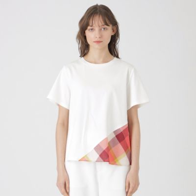 コンパクトピマスムースバイアスチェックＴシャツ（５５Ｐ１４５３５＿＿）