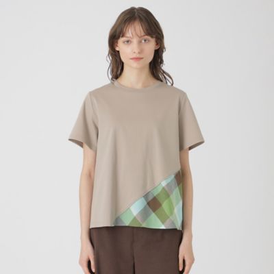 コンパクトピマスムースバイアスチェックＴシャツ（５５Ｐ１４５３５＿＿）