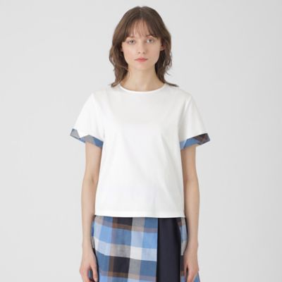 コンパクトピマスムースバックチェックＴシャツ（５５Ｐ１５５３５＿＿）