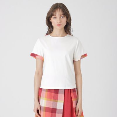 コンパクトピマスムースバックチェックＴシャツ（５５Ｐ１５５３５＿＿）