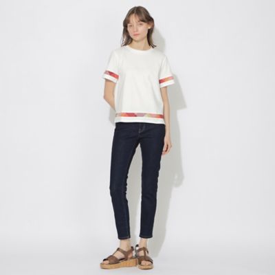 【ＷＥＢ限定】バイオシルケットスムースチェックラインＴシャツ（５５Ｐ１７５７０＿＿）