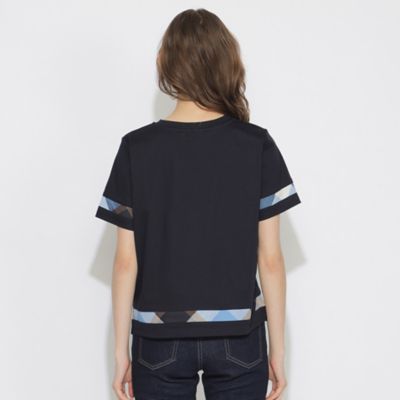 【ＷＥＢ限定】バイオシルケットスムースチェックラインＴシャツ（５５Ｐ１７５７０＿＿）