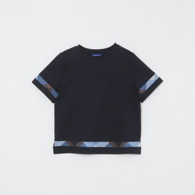 【ＷＥＢ限定】バイオシルケットスムースチェックラインＴシャツ（５５Ｐ１７５７０＿＿）