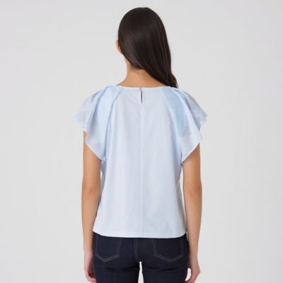 プレーティングシルケット天竺フレアスリーブカットソー（５５Ｐ２５３１９＿＿）