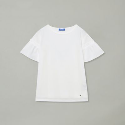 【一部店舗限定】プレーティング天竺フリルスリーブカットソー（５５Ｐ３７３６１＿＿）