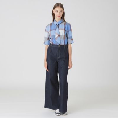 お値下げ‼️新品・未使用　BlueLABEL CRESTBRIDGE ワイドパンツ デニムワイドパンツ（パンツ）｜BLUE LABEL CRESTBRIDGE(ブルー