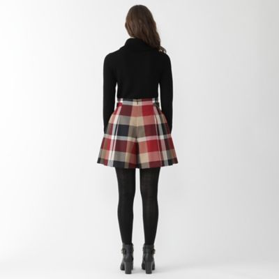 クレストブリッジチェックウールポプリンキュロットパンツ 