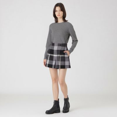 シェリエ　sheller Joliキュロットパンツ　グレーチェック シェリエ sheller Joliキュロットパンツ グレーチェック シェリエ