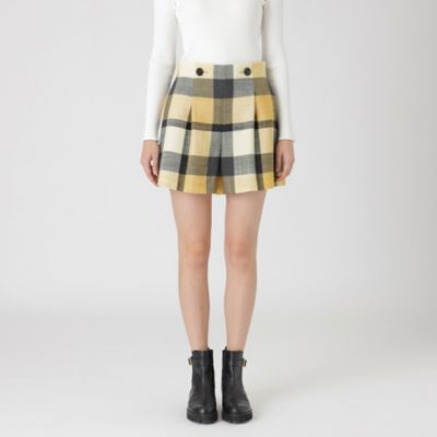 BLUE LABEL CRESTBRIDGE (Women)/ブルーレーベル・クレストブリッジ クレストブリッジチェックスラブプリペラキュロットパンツ(55R04635__) キ65L ショートパンツ【三越伊勢丹/公式】