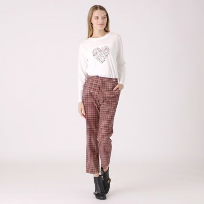 ナノクレストブリッジチェックストレッチツイルパンツ 