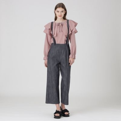 Burberry Blue Label ベージュサロペット バーバリーブルーレーベル ノバチェック カーディガン