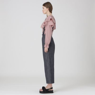 ハーブカラーシャンブレーツイルサロペットパンツ
