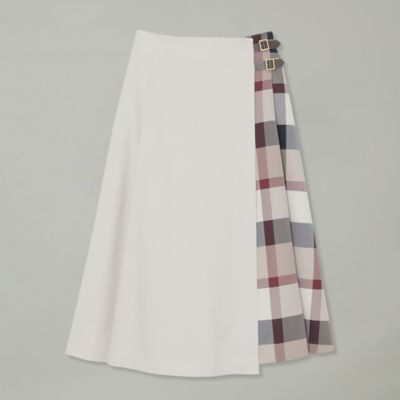 マットツイルストレッチスカート風パンツ（55R09275＿＿