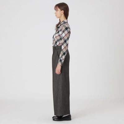 ハイウエストワイドパンツ（55R10659＿＿） | BLUE