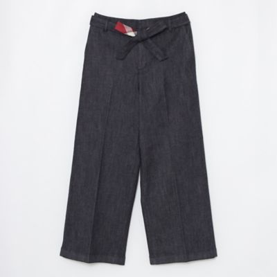ムラ糸ストレッチデニムワイドパンツ（55R10866＿＿