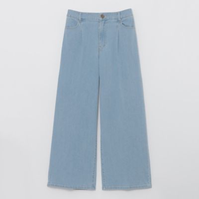ストレッチデニムワイドパンツ（55R14668＿＿） | BLUE
