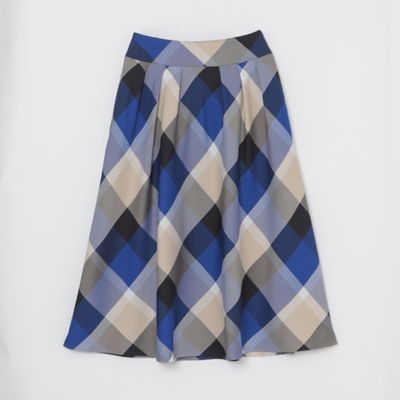 クレストブリッジチェッククロッシングツイルタックフレア