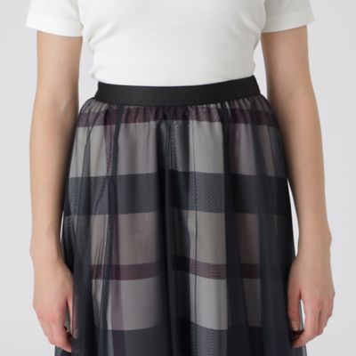 クレストブリッジチェックライトクロッシングチュールスカート