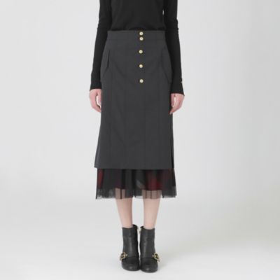 ＜BLUE LABEL CRESTBRIDGE (Women)＞【Ｂｌｕｅ　Ｌａｂ：ＥＺＵＭｉ】アクティブストレッチツイル５ＷＡＹスカート（５５Ｓ０４１１５＿＿）