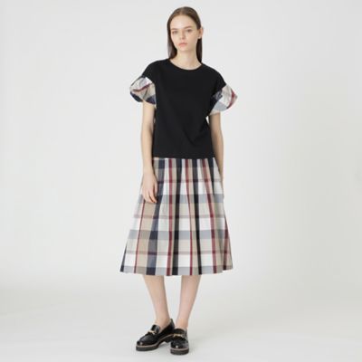 クレストブリッジチェックドビータフタタックスカート 
