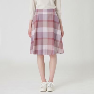 ＜BLUE LABEL CRESTBRIDGE (Women)＞クレストブリッジチェックエアリーブロードフレアスカート（５５Ｓ０７１４０＿＿）