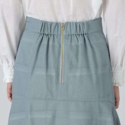 クレストブリッジチェックデニム風シャドージャカードハンカチーフヘムスカート（５５Ｓ１０１４５＿＿）