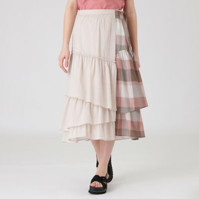 ☆代引き人気☆ ボーダーズアットバルコニー TIERED SKIRT ティアード