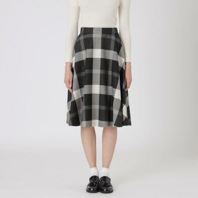 ＜BLUE LABEL CRESTBRIDGE (Women)＞クレストブリッジチェックサキソニーフレアスカート（５５Ｓ１１６５２＿＿）
