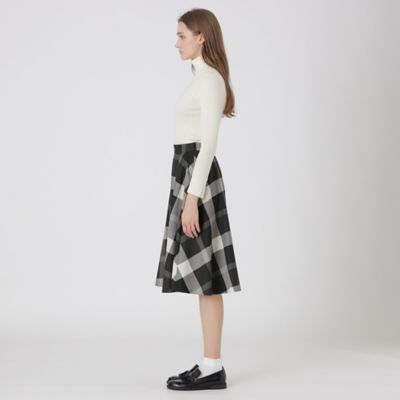 クレストブリッジチェックサキソニーフレアスカート