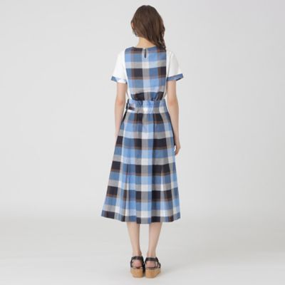 クレストブリッジチェックサイドベルトフレアスカート（５５Ｓ１２５４５＿＿）
