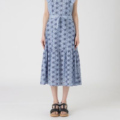 シャンブレーレーススカート（５５Ｓ１３５４３＿＿）