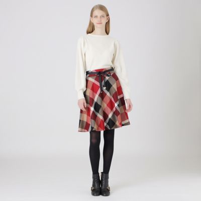 クレストブリッジチェックウールビエラスカート（５５Ｓ１３８０１＿＿
