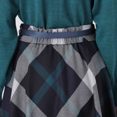 【美品】BLUE LABELウールスカート クレストブリッジチェックウールビエラスカート