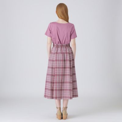 ブルーレーベルクレストブリッジ タータンチェック フレア