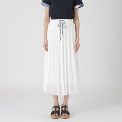 ＜BLUE LABEL CRESTBRIDGE (Women)＞ガーゼライクツイルプリーツスカート（５５Ｓ１４５４４＿＿）