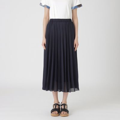 ガーゼライクツイルプリーツスカート（５５Ｓ１４５４４＿＿）