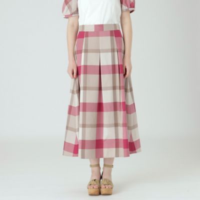 ＜BLUE LABEL CRESTBRIDGE (Women)＞クレストブリッジチェックソフティーボイルマキシスカート（５５Ｓ１７１１１＿＿）