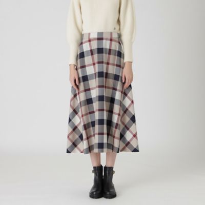 クレストブリッジチェックサキソニードビーオーバーペンフレアスカート 店舗限定】クレストブリッジチェックサキソニードビーオーバー