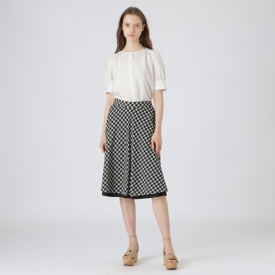 シルキータフタ×シアーギンガムリバーシブルスカート（５５Ｓ１９１４２＿＿）