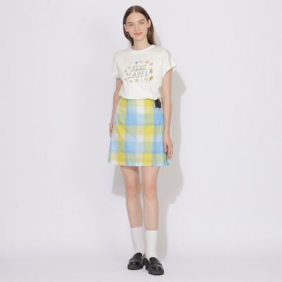 【中古】ブルーレーベルクレストブリッジ 55S20-665-38 25SS クレストブリッジチェックカラミクロスロングスカート 原宿・WEB限定】クレストブリッジチェックカラミクロスミニスカート